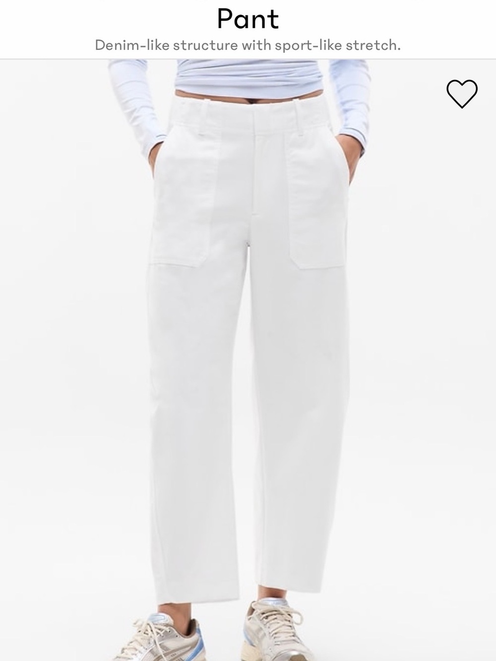 ATHLETA 14 Tall White Hise Rise Barrel Pant